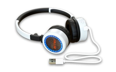 Branded Promotional RETRO VIBE HEADPHONES Earphones From Concept Incentives.