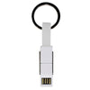 Branded Promotional 4-IN-1 KEYRING CHARGER CABLE in White Cable From Concept Incentives.