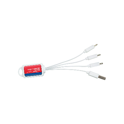 Branded Promotional POWERLINK MULTI CABLE in White from Concept Incentives