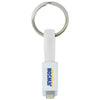 Branded Promotional 2-IN-1 KEYRING CHARGER CABLE in White Cable From Concept Incentives.