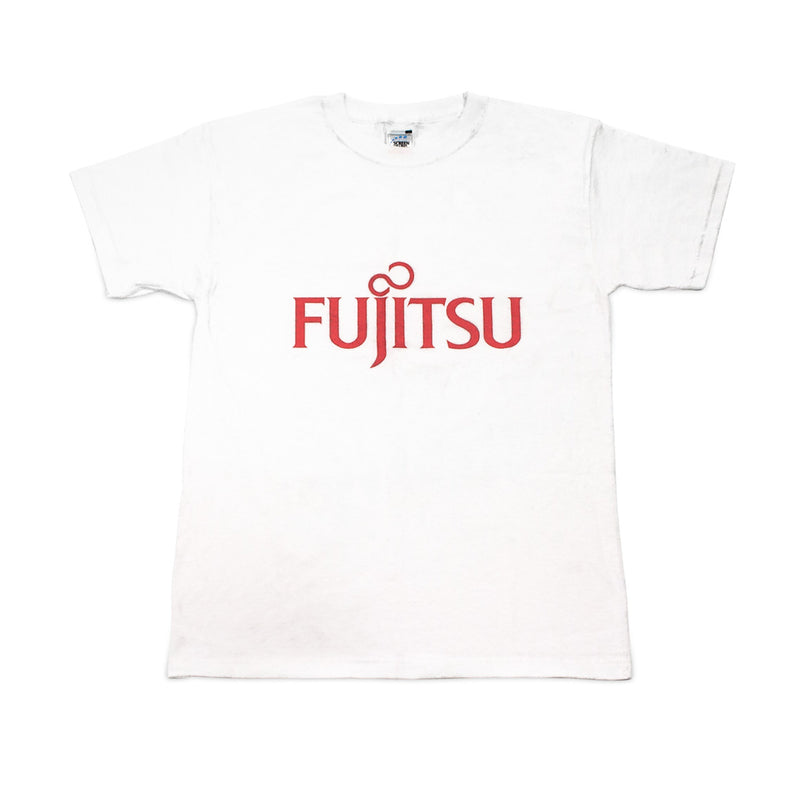 Branded Promotional White Cotton T-Shirt Fujitsu From Concept Incentives.