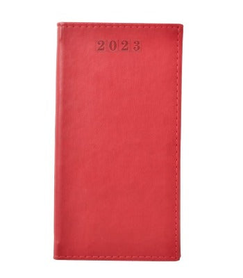 Branded Promotional NEWHIDE PREMIUM POCKET WEEK TO VIEW DIARY in Red from Concept Incentives