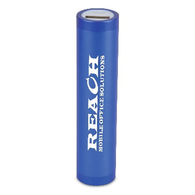 Branded Promotional STANDARD CYLINDER POWER BANK Charger From Concept Incentives.