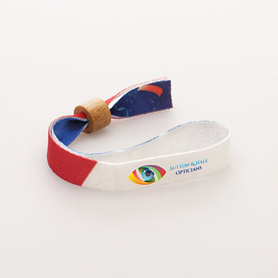 Branded Promotional RPET FABRIC WRIST BAND from Concept Incentives