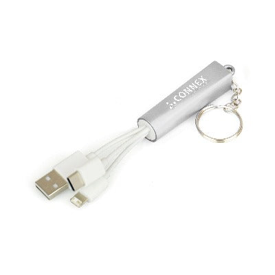 Branded Promotional LIGHT UP CHARGER Charger in Grey From Concept Incentives.