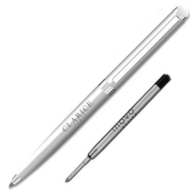 Branded Promotional INOVO DESIGN SILVER ELISE BALL PEN Pen From Concept Incentives.