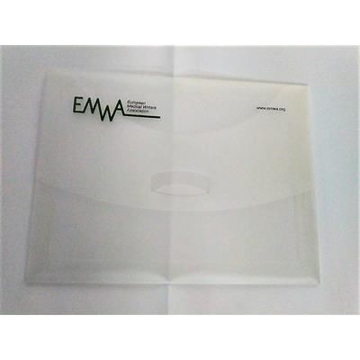 Branded Promotional A4 CLEAR TRANSPARENT FROSTED DOCUMENT WALLET Document Wallet From Concept Incentives.