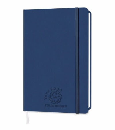 Branded Promotional FINEGRAIN A5 LINED NOTE BOOK in Blue Notebook from Concept Incentives
