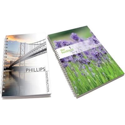 Branded Promotional A5 WIRO NOTE BOOK with Hard Case Cover Note Pad From Concept Incentives.