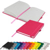 Branded Promotional DIMES A5 LINED SOFT TOUCH PU NOTE BOOK in Pink Notebook from Concept Incentives