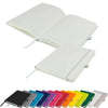 Branded Promotional DIMES A5 LINED SOFT TOUCH PU NOTE BOOK in White Notebook from Concept Incentives
