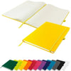 Branded Promotional DUNN A4 PU SOFT FEEL LINED NOTE BOOK in Yellow Notebook from Concept Incentives