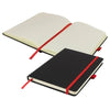 Branded Promotional DE NIRO A5 LINED SOFT TOUCH PU NOTE BOOK in Black and Red Notebook from Concept Incentives