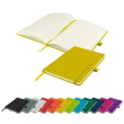 Branded Promotional WATSON A5 NOTE BOOK in Yellow Notebook from Concept Incentives.
