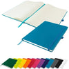 Branded Promotional DUNN A4 PU SOFT FEEL LINED NOTE BOOK in Cyan Notebook from Concept Incentives