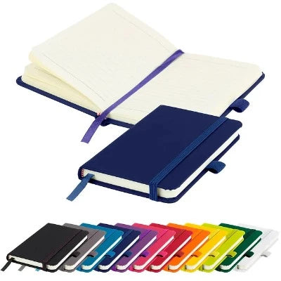 Branded Promotional MORIARTY A6 NOTE BOOK in Blue Notebook from Concept Incentives