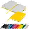 Branded Promotional DIMES A5 LINED SOFT TOUCH PU NOTE BOOK in Yellow Notebook from Concept Incentives