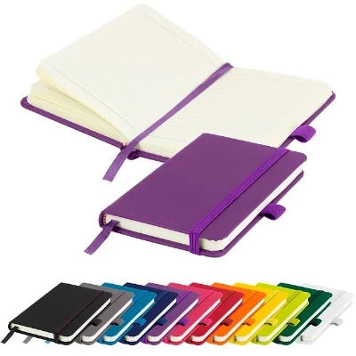 Branded Promotional MORIARTY A6 NOTE BOOK in Purple Notebook from Concept Incentives