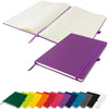 Branded Promotional DUNN A4 PU SOFT FEEL LINED NOTE BOOK in Purple Notebook from Concept Incentives