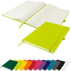 Branded Promotional DUNN A4 PU SOFT FEEL LINED NOTE BOOK in Lime Green Notebook from Concept Incentives