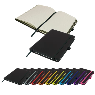 Branded Promotional DENIRO EDGE A5 LINED NOTE BOOK PLUS PEN Notebook from Concept Incentives