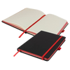 Branded Promotional DENIRO EDGE A5 LINED NOTE BOOK PLUS PEN in Black and Red Notebook from Concept Incentives