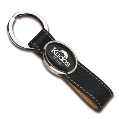 Branded Promotional ELITE HIDE LEATHER KEYRING Keyring From Concept Incentives.