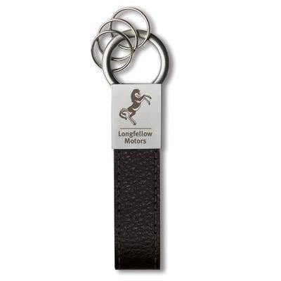 Branded Promotional ELITE ZONDA LEATHER KEYRING Keyring From Concept Incentives.