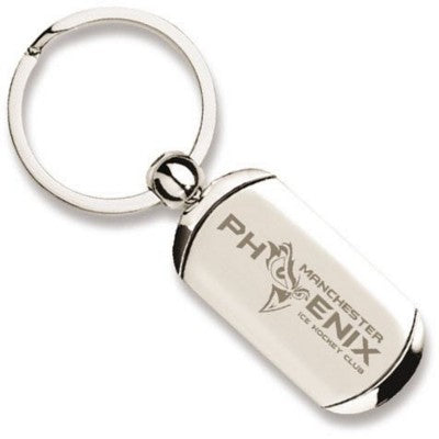 Branded Promotional PREMIUM RECTANGULAR SAPPORO METAL KEYRING Keyring From Concept Incentives.