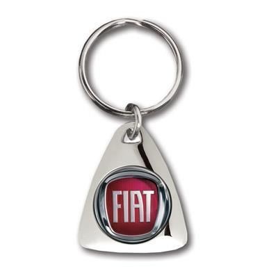 Branded Promotional TRIANGULAR PEBBLE KEYRING Keyring From Concept Incentives.