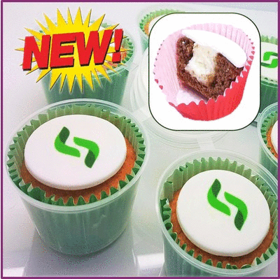 Branded Promotional INDIVIDUAL LOGO CUPCAKE POT Cake From Concept Incentives.