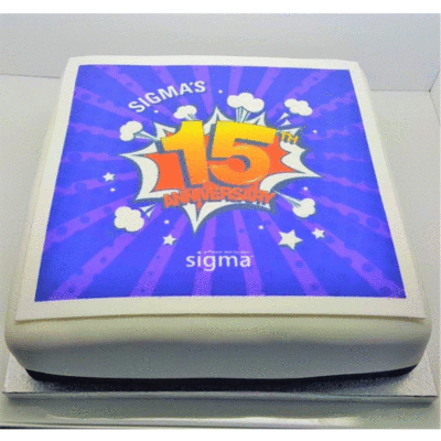 Branded Promotional SQUARE LOGO BRANDED CAKE Cake From Concept Incentives.