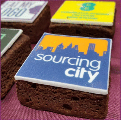 Branded Promotional LOGO BROWNIE BITE Cake From Concept Incentives.