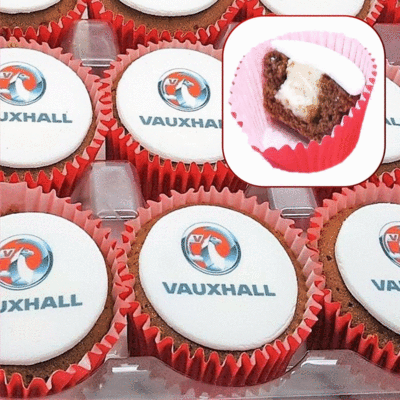 Branded Promotional FILLED BRANDED CUPCAKE Cake From Concept Incentives.