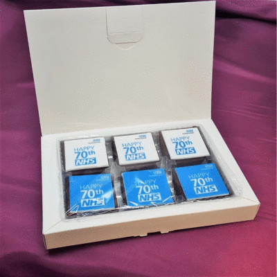 Branded Promotional 6 BROWNIE GIFT BOX Cake From Concept Incentives.
