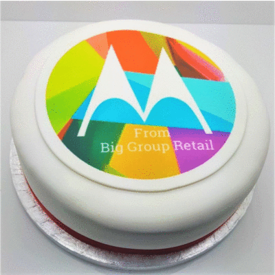 Branded Promotional ROUND LOGO BRANDED CAKE Cake From Concept Incentives.