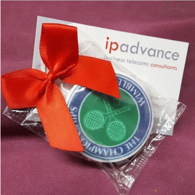 Branded Promotional BISCUIT with Ribbon & Card Biscuit From Concept Incentives.