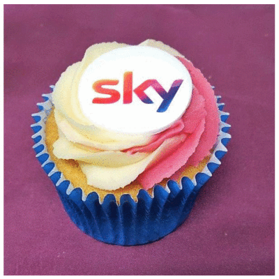 Branded Promotional FROSTED LOGO CUPCAKE SMALL TOPPER Cake From Concept Incentives.