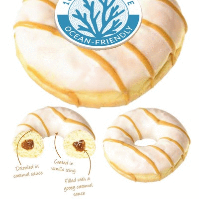 Branded Promotional LOGO DOUGHNUT - CARAMEL Cake From Concept Incentives.