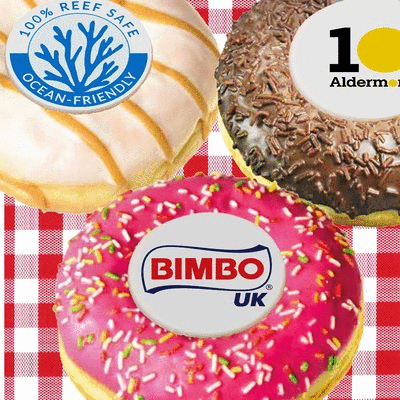 Branded Promotional LOGO DOUGHNUT - DELICIOUS LUXURY FILLED DOUGHNUTS with Full Colour Edible Iced Logo Topper Cake From Concept Incentives.