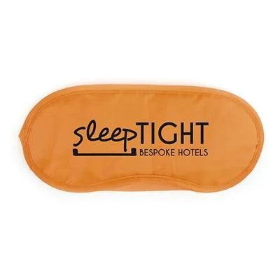 Branded Promotional EYE MASK in Orange Sleeping Aids from Concept Incentives