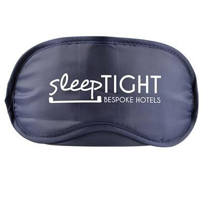 Branded Promotional EYE MASK in Navy Blue Eye Mask From Concept Incentives.