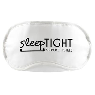 Branded Promotional EYE MASK in White Eye Mask From Concept Incentives.