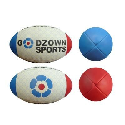 Branded Promotional FULL SIZE PIMPLED GRAIN RUGBY BALL Rugby Ball From Concept Incentives.