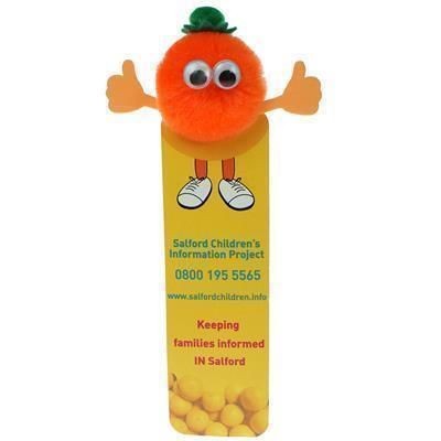 Branded Promotional HEALTHY EATING ORANGE BOOKMARK AD-BUG Advertising Bug From Concept Incentives.