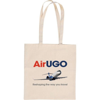 Branded Promotional BERKLEY 7OZ COTTON SHOPPER TOTE BAG in Natural Bag From Concept Incentives.