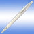 Branded Promotional ALBANY FROST BALL PEN in Frosted White with Silver Trim Pen From Concept Incentives.