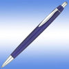 Branded Promotional ALBANY FROST BALL PEN in Frosted Blue with Silver Trim Pen From Concept Incentives.