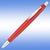 Branded Promotional ALBANY FROST BALL PEN in Frosted Red with Silver Trim Pen From Concept Incentives.