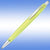 Branded Promotional ALBANY FROST BALL PEN in Frosted Yellow with Silver Trim Pen From Concept Incentives.